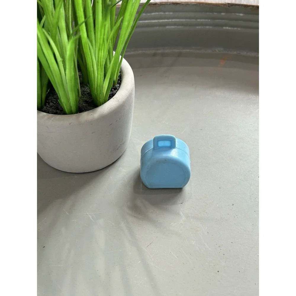 Vintage Fisher Price Little People Airport Blue Luggage Bag Suitcase‎